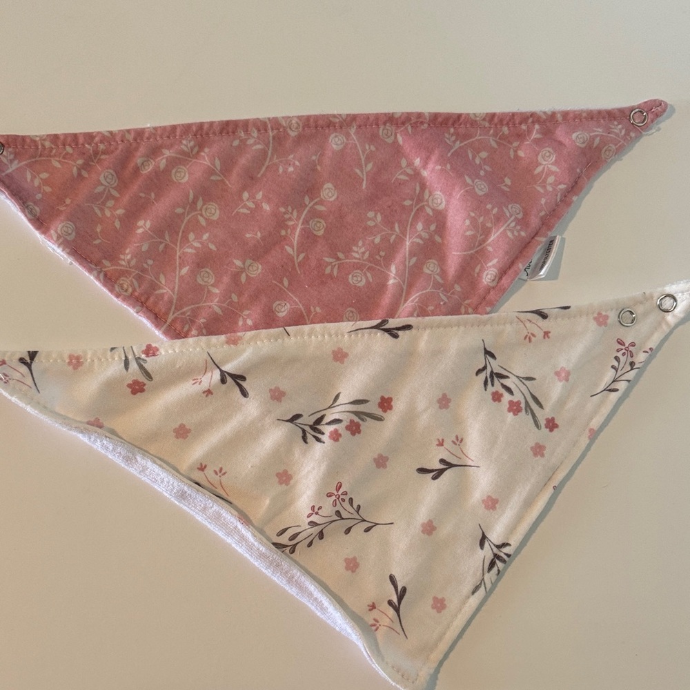 Floral Baby Bandana Bibs Set of two